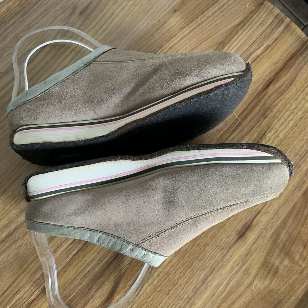 Womens Vans Suede Street Clog II Shoes Size 8.5 Slip-On Beige - Picture 6 of 16